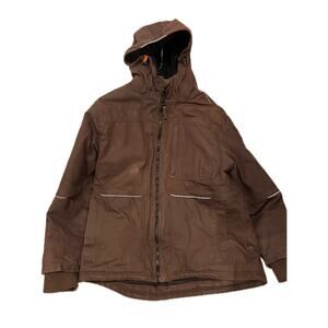 Bass Creek Heavy Denim Hooded Work Jacket Mens Large